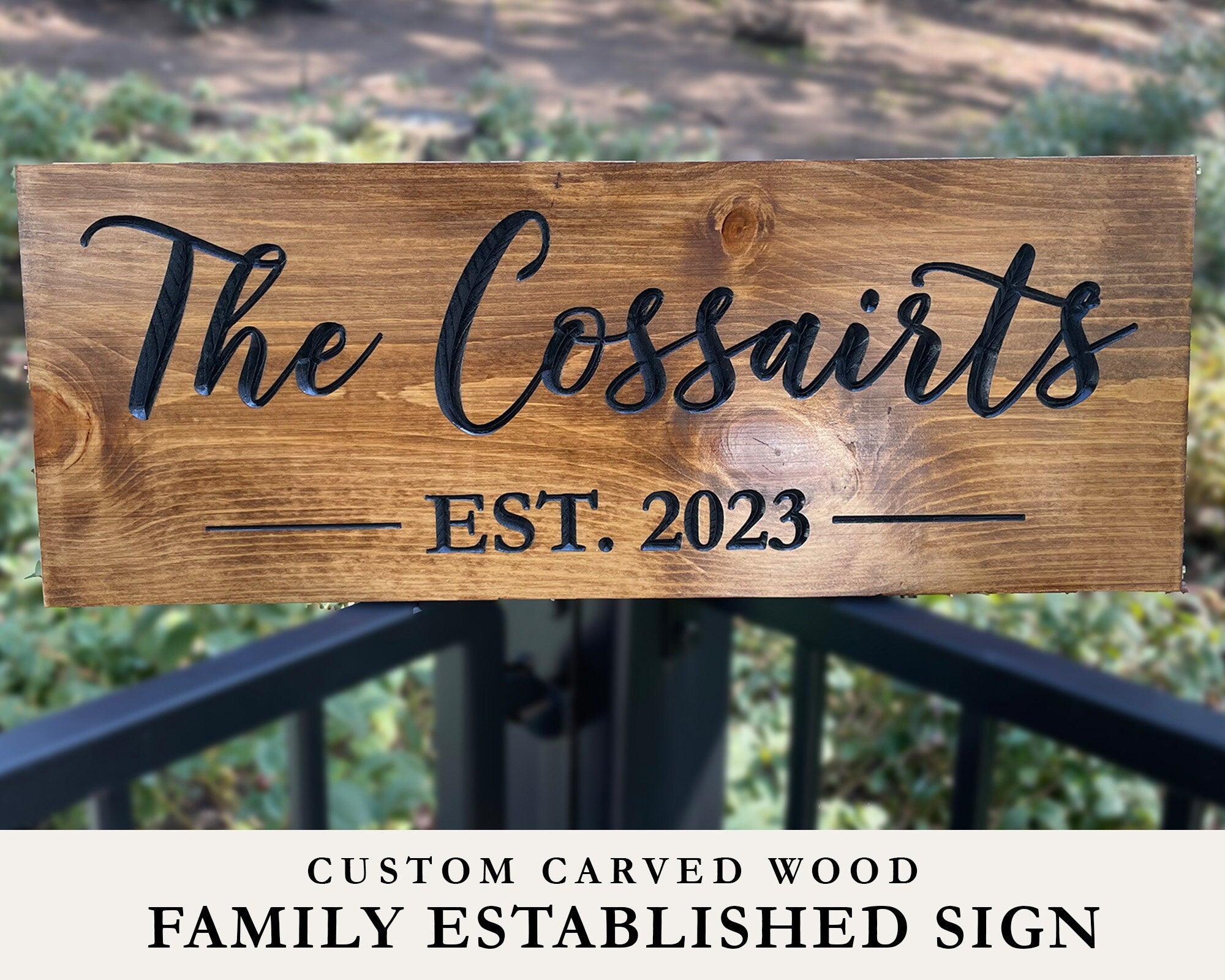 Personalized Wood Family Established Sign, Personalized Family Name Sign, Last outlet Name Sign