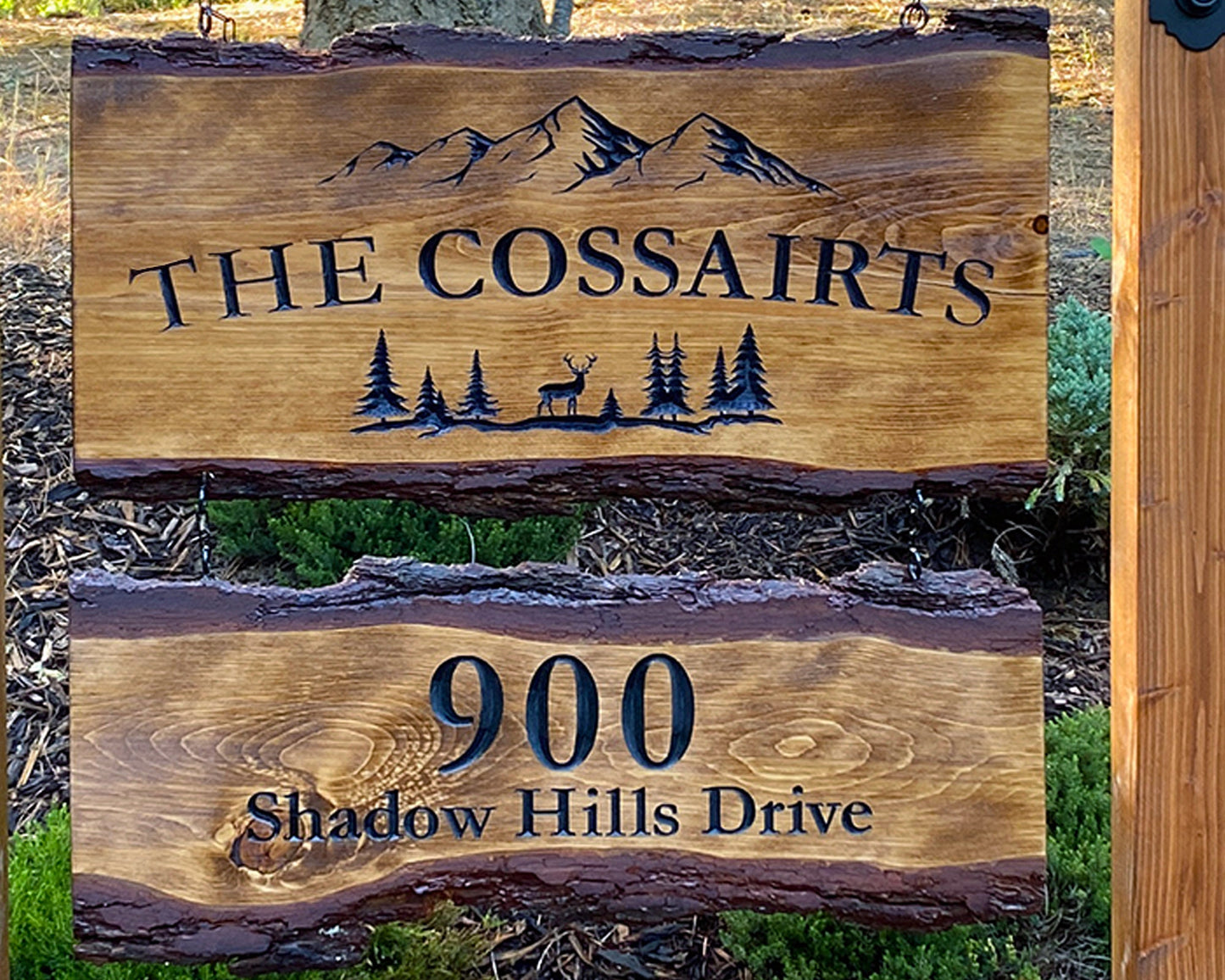 Address Sign Post, Custom Carved Wooden Signs with Sign Post, Home Address Sign For House, Lake House Sign, Beach House Sign, Cabin Sign