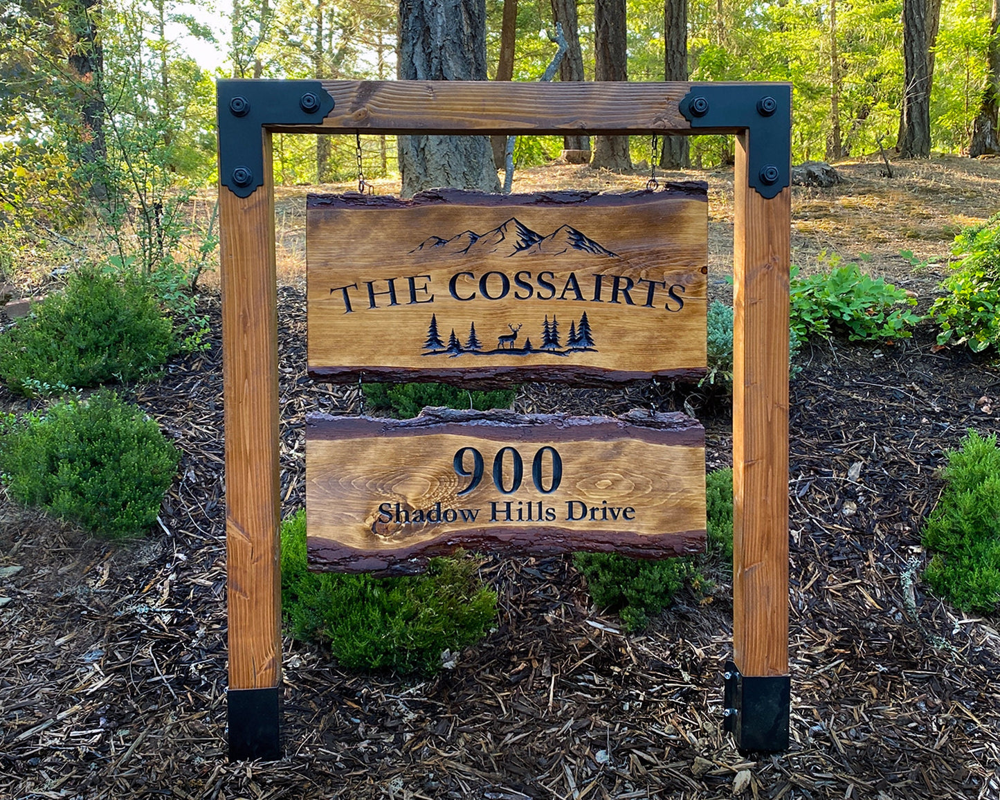 Address Sign Post, Custom Carved Wooden Signs with Sign Post, Home Address Sign For House, Lake House Sign, Beach House Sign, Cabin Sign