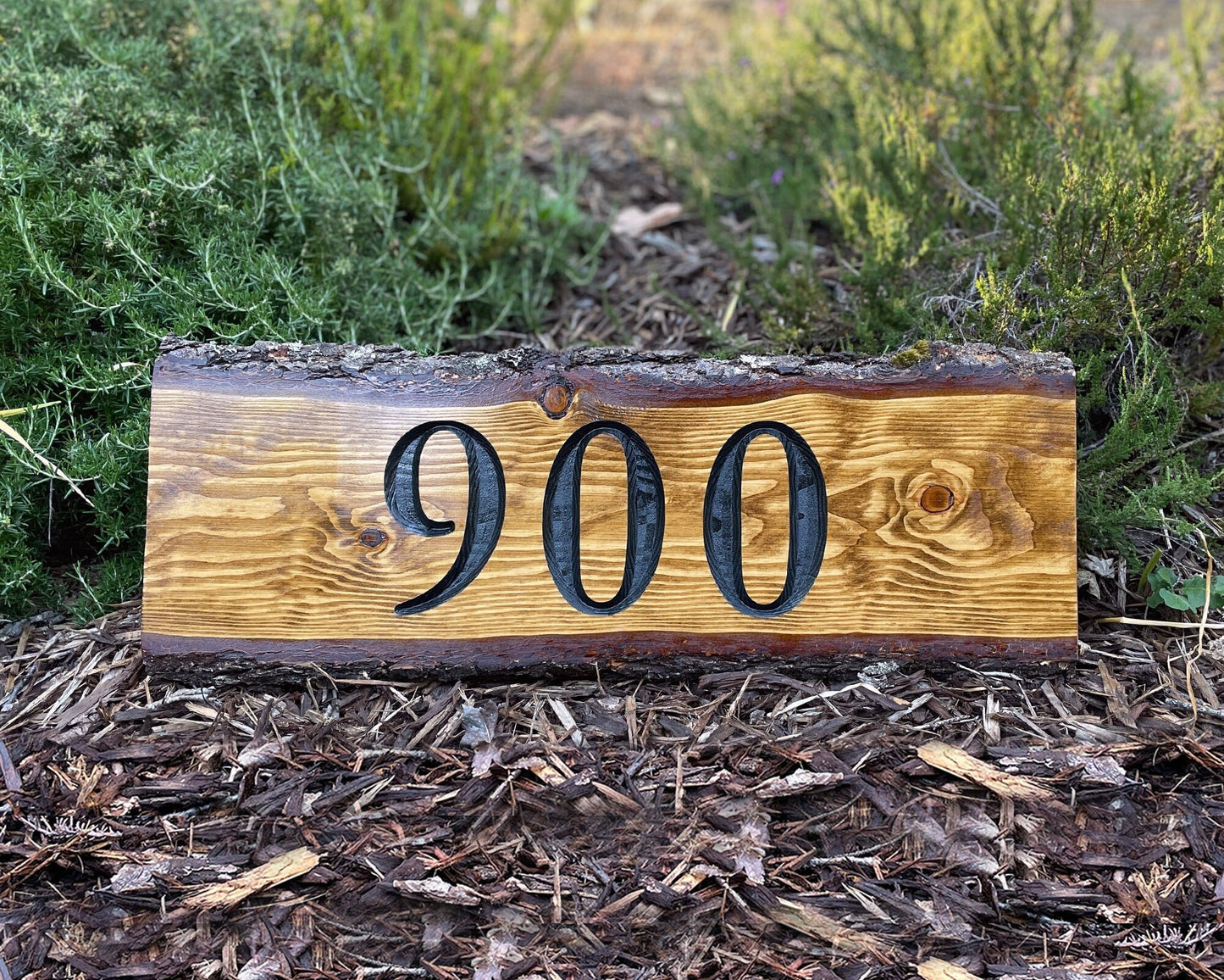 Rustic Live Edge Address Sign, Address Number Sign, Home Address Sign, House Number Sign, Carved Wood Outdoor Sign,